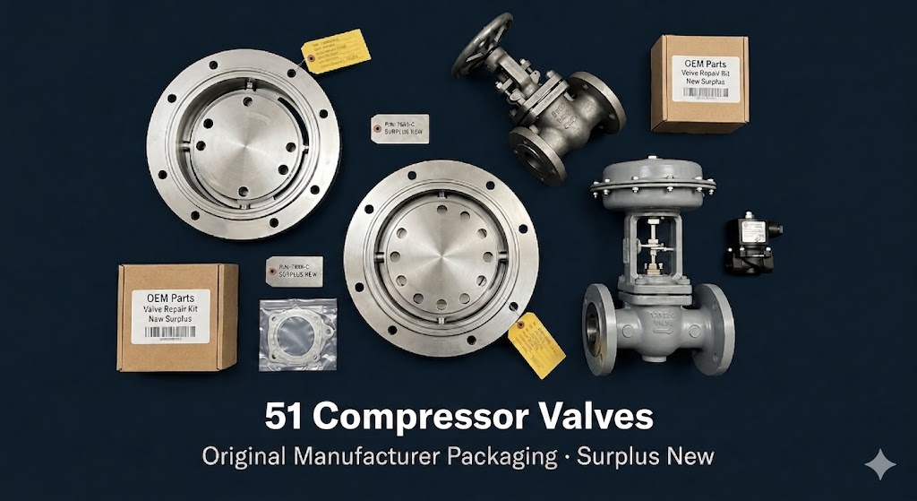 Dresser-Rand Cameron Cook Compression Recip Valves, 51 Items