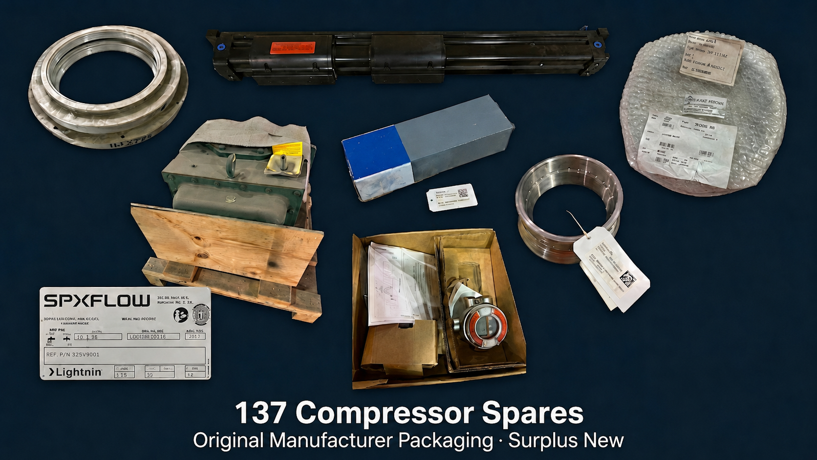 Dresser-Rand Elliott Ingersoll Rand Compressor Spares, 137 Items